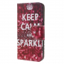Pokrowiec flip Keep calm and sparkle do Xiaomi Redmi Note 6 Pro - czerwony