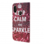 Pokrowiec flip Keep calm and sparkle do Xiaomi Redmi Note 6 Pro - czerwony