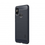 Mofi etui ochronne ze szlifowaną teksturą do Xiaomi Redmi Note 6 Pro - niebieskie