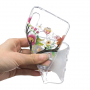 Etui plastikowe kwiatowy jeleń do Xiaomi Redmi Note 6 Pro - przezroczyste
