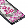 Etui ze wzorem koronki i kwiatów do Xiaomi Redmi Note 6 Pro - różowe