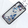 Etui ze wzorem koronki, motylów i roślin do Xiaomi Redmi Note 6 Pro - niebieskie