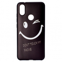Etui ochronne miękkie plastikowe Don't touch my phone do Xiaomi Redmi Note 6 Pro - czarne