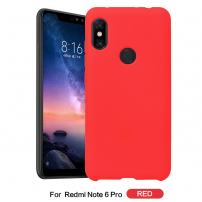 Etui ochronne gumowe miękkie do Xiaomi Redmi Note 6 Pro - czerwone