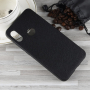 Etui ochronne plastikowe ze skórą sztuczną do Xiaomi Mi A2 Lite - czarne