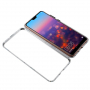 Ramka metalowa ze szkłem hartowanym do Huawei P20 Pro - srebrna