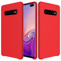 Etui silikonowe Liquid do Samsung Galaxy S10 Plus - czerwone