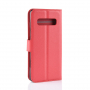 Litchi pokrowiec flip do Samsung Galaxy S10 Plus - czerwony