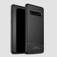 Ipaky etui z teksturą włókien karbonowych do Samsung Galaxy S10 - czarne