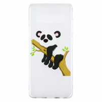 Etui plastikowe panda i bambus do Samsung Galaxy S10 Plus - przezroczyste