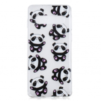 Etui plastikowe pandy do Samsung Galaxy S10 Plus - przezroczyste
