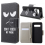 Pokrowiec flip Don't touch my phone do Samsung Galaxy S10 Plus - czarny