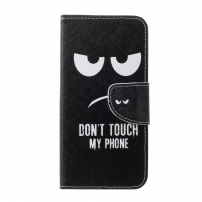 Pokrowiec flip Don't touch my phone do Samsung Galaxy S10 Plus - czarny