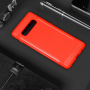 Etui matowe z teksturą włókien karbonowych do Samsung Galaxy S10 Plus - czerwone