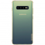 Nillkin etui przezroczyste z miękkiego plastiku do Samsung Galaxy S10 - złote