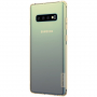 Nillkin etui przezroczyste z miękkiego plastiku do Samsung Galaxy S10 - złote
