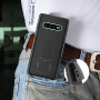 Pokrowiec plastikowy z zaczepem do paska do Samsung Galaxy S10 Plus - czarny