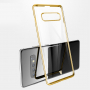 X-Level etui plastikowe przezroczyste z ramką do Samsung Galaxy S10 - złote