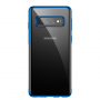 Baseus Etui plastikowe przezroczyste z ramką do Samsung Galaxy S10 Plus - niebieskie