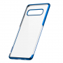 Baseus Etui plastikowe przezroczyste z ramką do Samsung Galaxy S10 Plus - niebieskie
