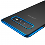 Baseus Etui plastikowe przezroczyste z ramką do Samsung Galaxy S10 Plus - niebieskie