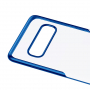 Baseus Etui plastikowe przezroczyste z ramką do Samsung Galaxy S10 Plus - niebieskie