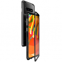 Luphie etui z ramką magnetyczną i szkłem hartowanym do Samsung Galaxy S10 - czarne
