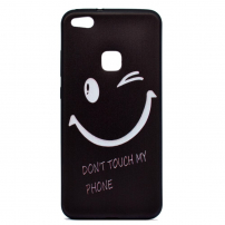 Ultra cienkie etui Don't touch my phone do Huawei P10 Lite - czarne