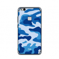 Nxe etui plastikowe wzór moro do Huawei P10 Lite - niebieskie