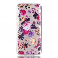 Etui plastikowe kwiaty do Honor 9 - przezroczyste