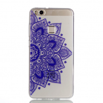 Etui plastikowe niebieska mandala do Huawei P10 Lite - przezroczyste