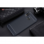 Etui plastikowe z teksturą szlifowaną do Huawei P20 Lite - ciemnoniebieskie