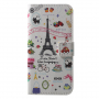 Pokrowiec flip Paryż do Huawei P20 Lite - biały