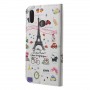 Pokrowiec flip Paryż do Huawei P20 Lite - biały