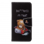Pokrowiec flip niedźwiedź do Huawei P20 Pro - czarny