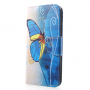 Pokrowiec flip motyl do Huawei P20 Pro - niebiesko-biały