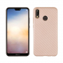 Etui plastikowe z teksturą karbonu do Huawei P20 Lite - złote