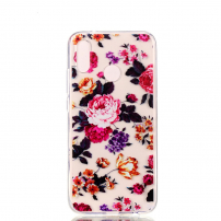 Etui plastikowe kwiaty do Huawei P20 Lite - przezroczyste
