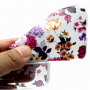 Etui plastikowe kwiaty do Huawei P20 Lite - przezroczyste