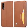 Pokrowiec skórzany flip do Huawei P20 Pro - brązowy