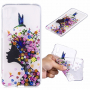Etui plastikowe kwiatowa dziewczyna do Huawei P20 Pro - przezroczyste