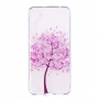 Etui plastikowe różowe drzewo do Huawei P20 Pro - przezroczyste