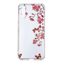 Etui plastikowe kwiaty sakury do Huawei P20 - przezroczyste