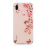 Etui plastikowe kwiaty sakury do Huawei P20 Lite - przezroczyste