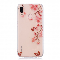 Etui plastikowe kwiaty sakury do Huawei P20 Lite - przezroczyste