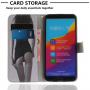 Pokrowiec flip dziewczyna do Huawei Y7 Prime (2018) - czarno-biały