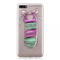 Etui plastikowe makaroniki do Huawei Y7 Prime (2018) - przezroczyste