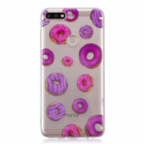 Etui plastikowe donuty do Huawei Y7 Prime (2018) - przezroczyste