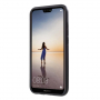 Etui plastikowe z teksturą szlifowaną do Huawei P20 Lite - czarne