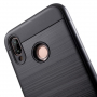Etui plastikowe z teksturą szlifowaną do Huawei P20 Lite - czarne